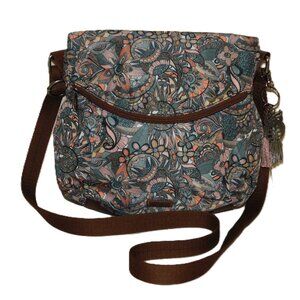 Sakroots Recycled Eco Twill Foldover Crossbody Owl Keychain